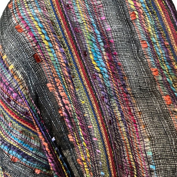 All Jazzed Up Multi-Color Long Scarf with Fringe - Picture 7 of 7